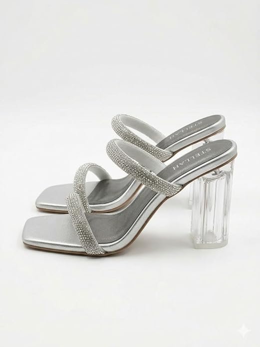 STELLAH Women’s Silver Heels - Image 2